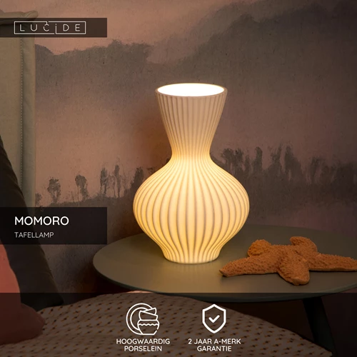 Lucide MOMORO - Tafellamp - 1xE14 - Wit - USP